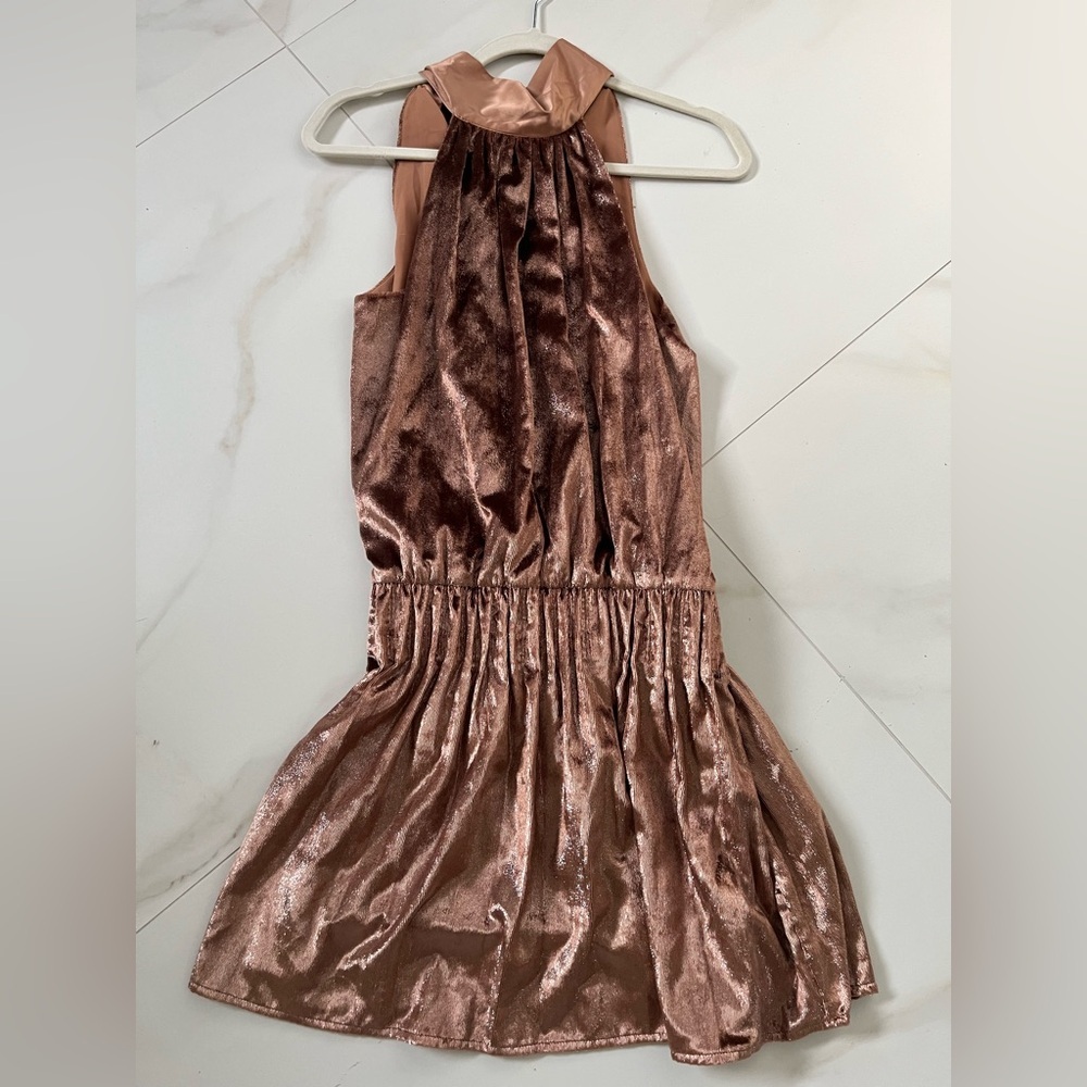Ramy Brook Elegant Ellin Shimmer Velvet Halter Dress size small - Picture 2 of 5